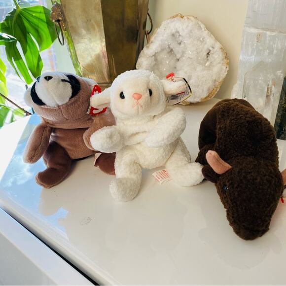 Vintage TY Original 1990s y2k Beanie Babies Stuffed Animal Toy Bundle Lot - Picture 2 of 5